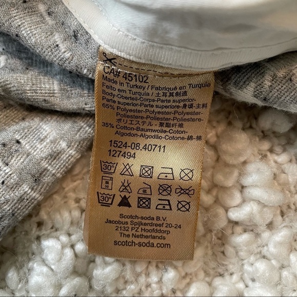 MAISON Scotch Houndstooth Cotton Blend Crewneck Sweater XS - Picture 5 of 6